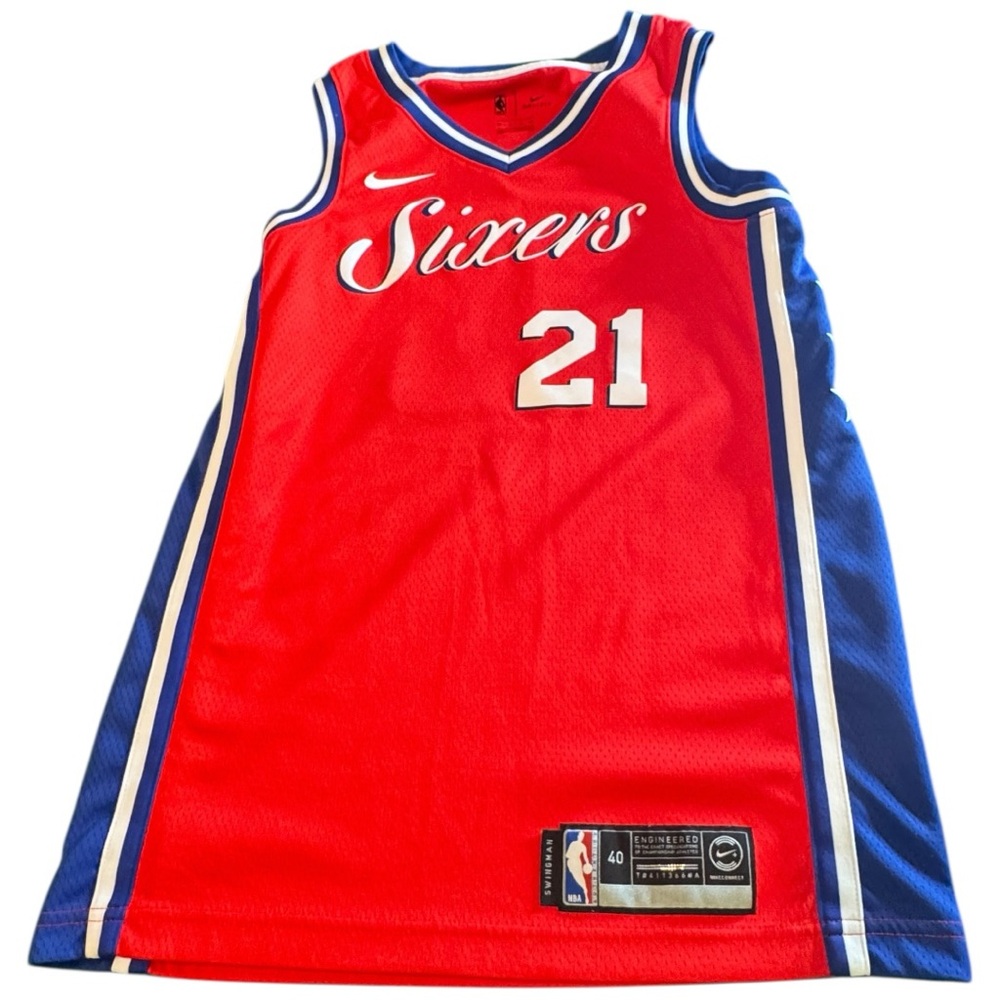 Joel Embiid Jersey Nike NBA Red Basketball - Picture 9 of 14